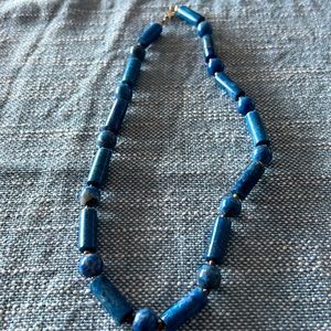 LAPIS LUZULI 18” NECKLACE w/ Silver Lobster Claw Clasp